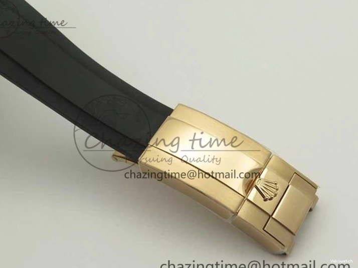 On Daytona Gold Black Super Clone Best Dial 116515 Edition 1:1 Rubber A4130 Strap Rose V2 ARF 1229